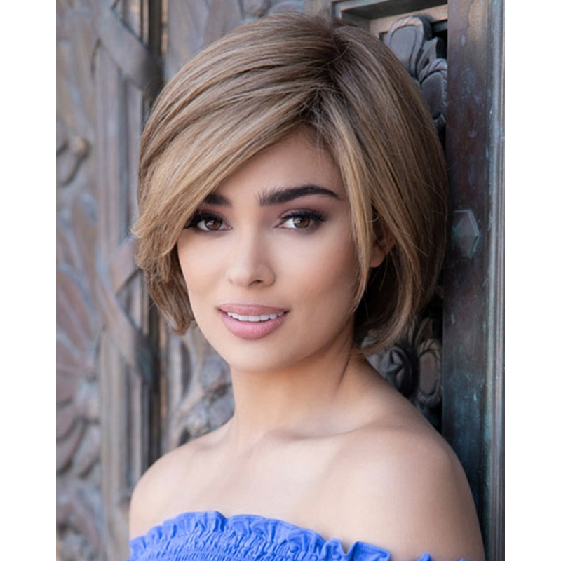 Abbey (Exclusive) | Monofilament Human Hair Blend Wig by Envy Amaretto N Cream