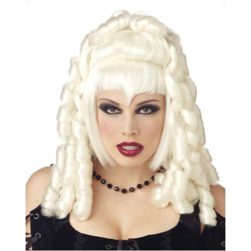 Goth Vampira White Halloween Wig by California Costumes