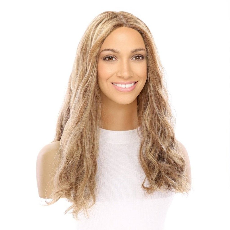 18″ Princess Silk Top Wig Medium Blonde Wavy Zig Zag Lace Front