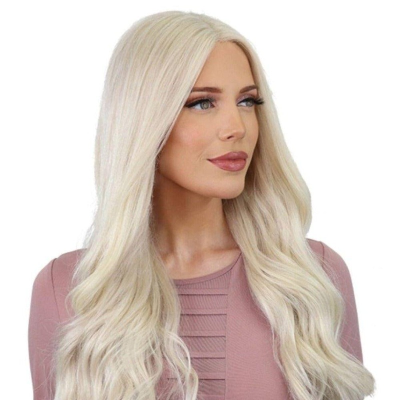 24″ Divine Lace Top Wig Ice Blonde Zig Zag Lace Front