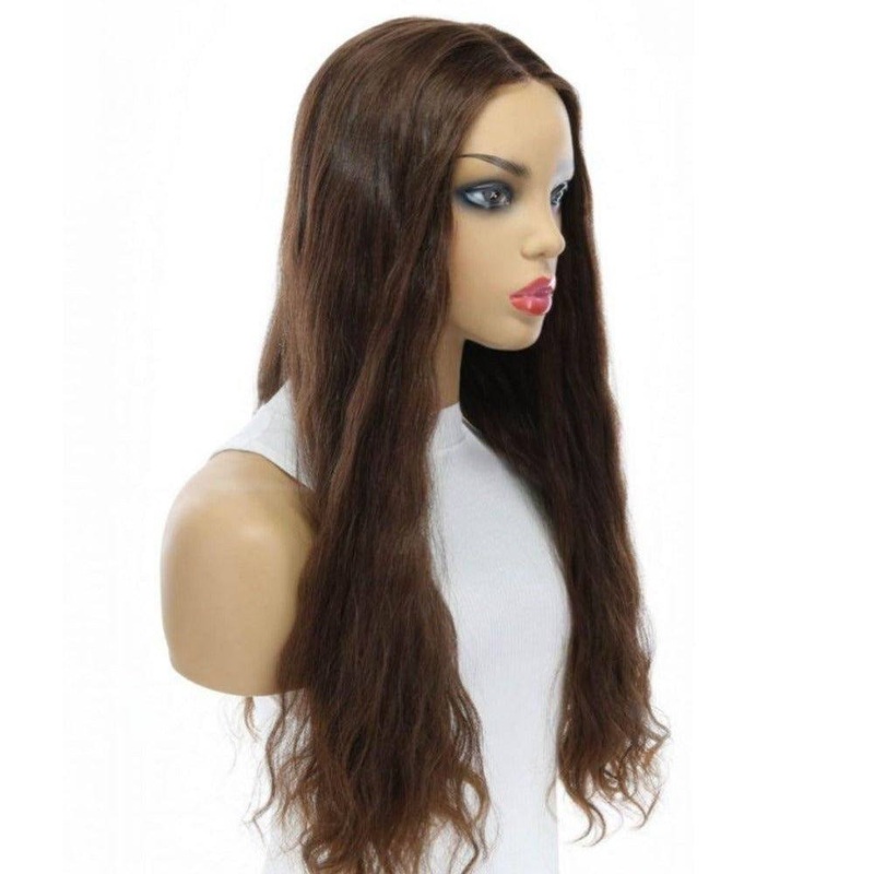 24″ Divine Luxe Lace Top Wig #5 Warm Dark Brown Wavy Zig Zag Lace Front
