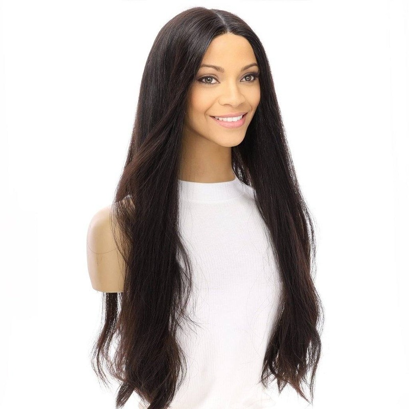 26″ Divine Lace Top Wig Natural Black Zig Zag Lace Font