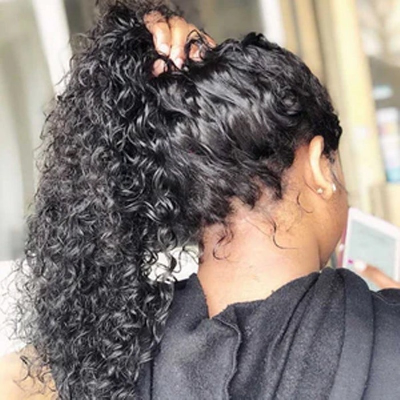 Deep Wave Invisi-String Snug Fit for 360 Skin Lace Frontal Pre-cut & Pre-bleached Human Hair Wig For Women 12 150%