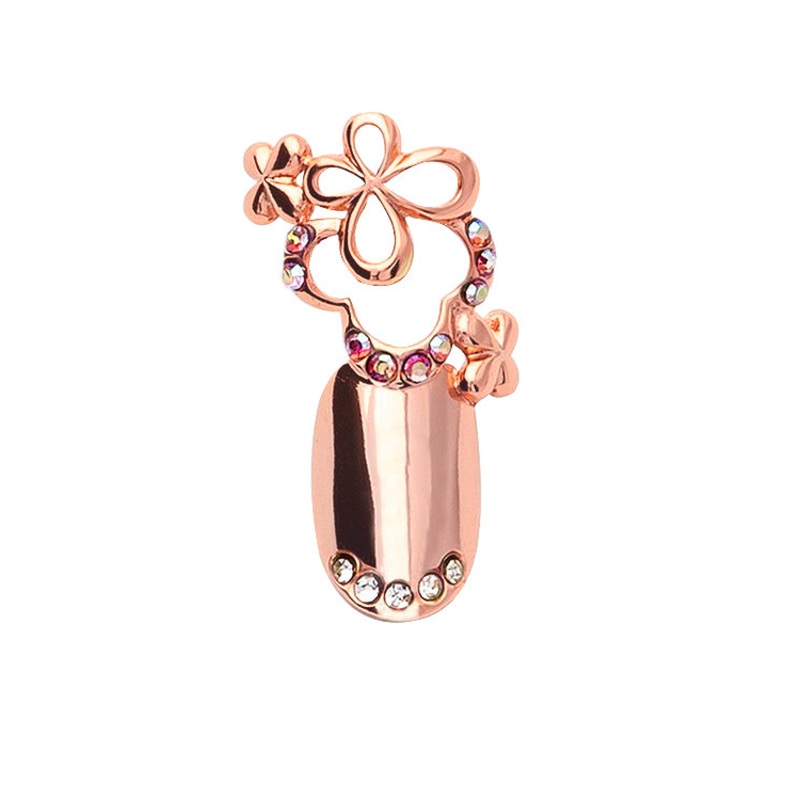 Stephen Nail Jewelry Clover (Medium-Pink Gold)