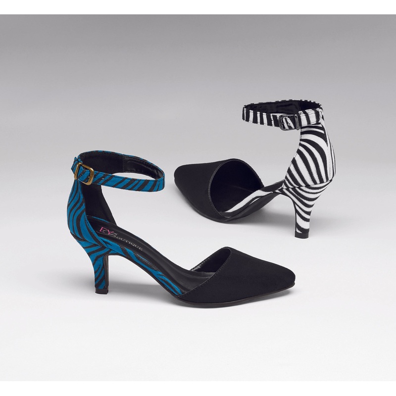 Wear Everywhere Ankle-Strap by EY Boutique BLACK/ROYAL 11M