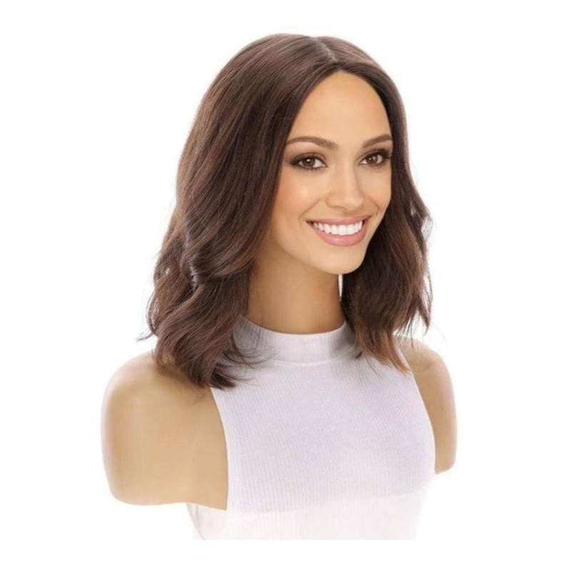 13″ Luxe Bob Silk Top Wig #5 Warm Dark Brown Zig Zag Lace Front