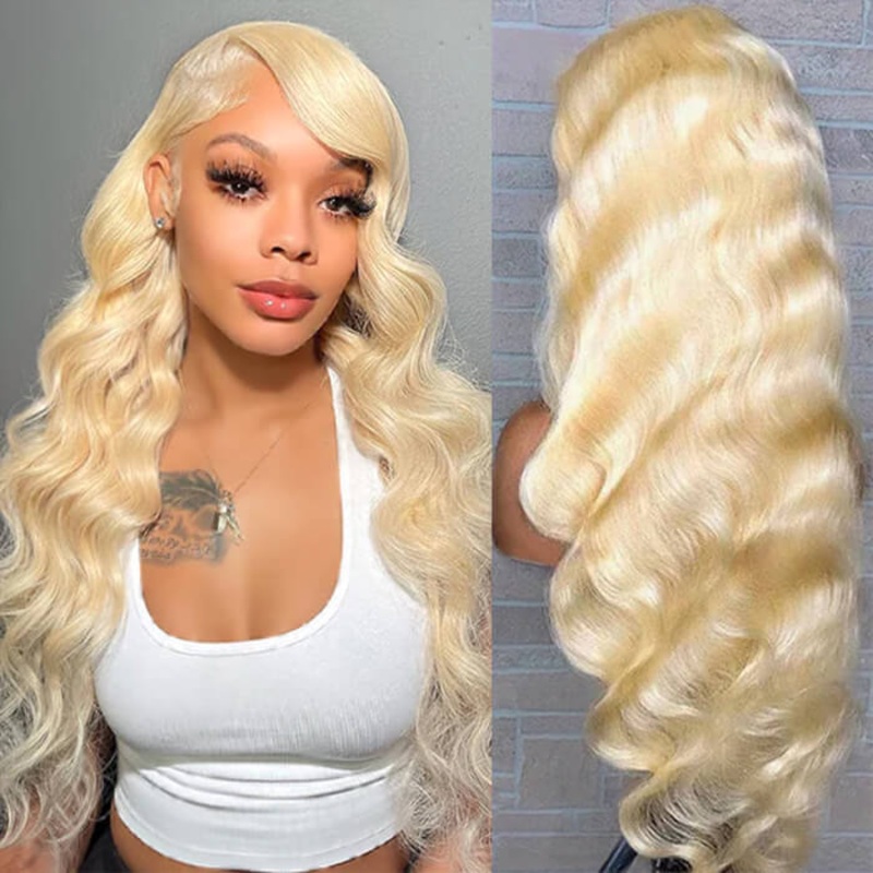 613 Lace Frontal Wig Body Wave Blonde Human Hair Wigs 13×4 13×6 HD Transparent Lace Wigs 16 13×4 Lace 150%