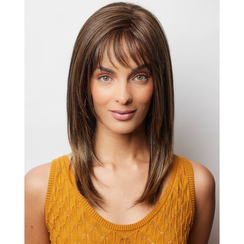 Arden | Lace Front & Monofilament Top Synthetic Wig by Amore Auburn Sugar