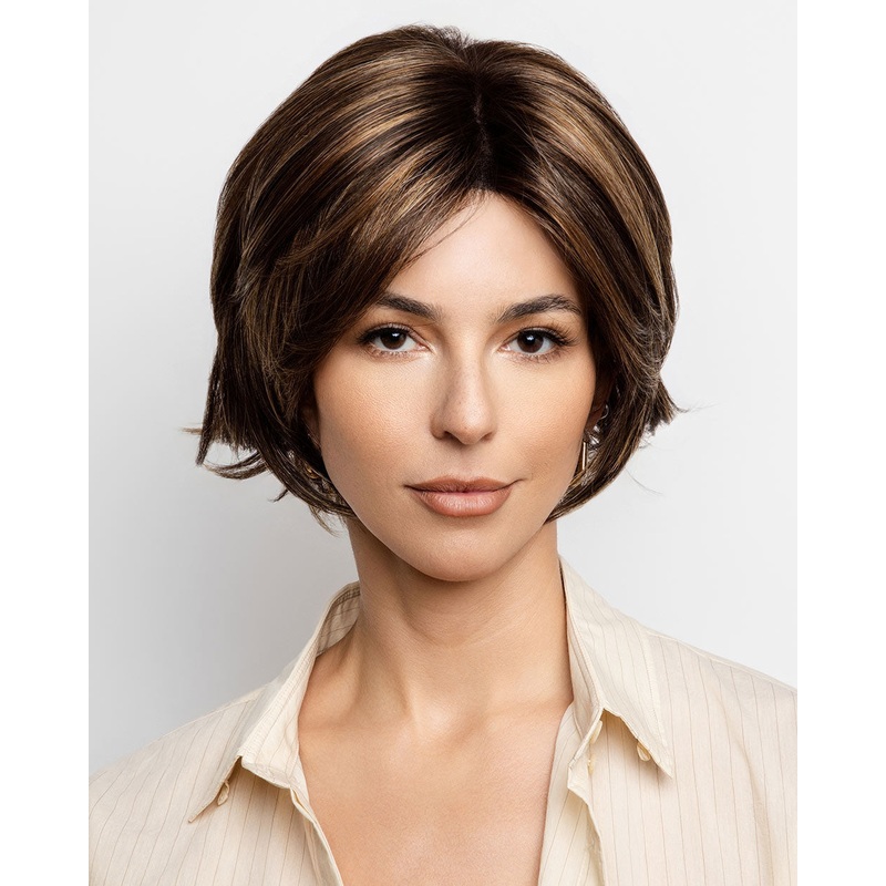 Glenn (Exclusive) | Lace Front & Monofilament Top Synthetic Wig by Amore Cherry Brown-R