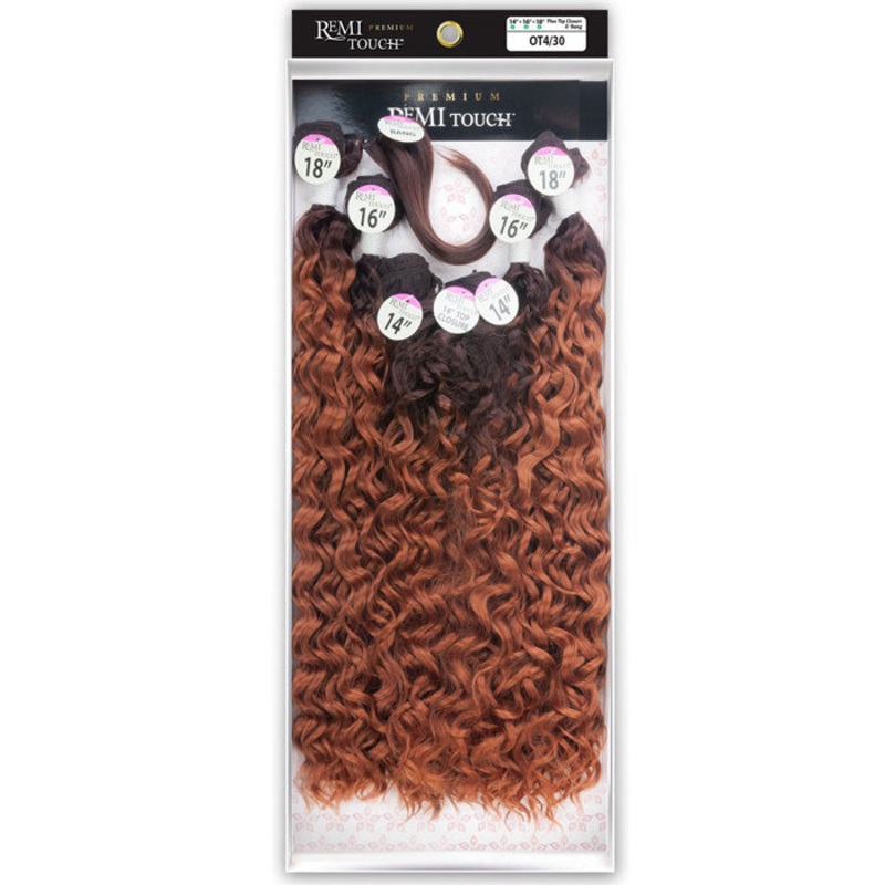 New Born Free Premium Remi Touch Weave BEACH CURL 8Pcs 4