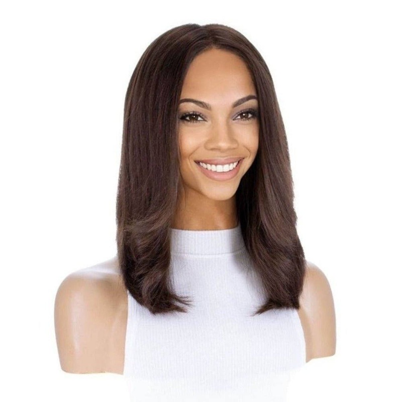 16″ Secret Lace Top Wig #6 Neutral Medium Brown