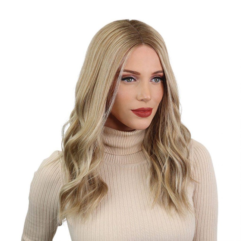 20″ Divine Lace Top Wig Ash Blonde Zig Zag Lace Front