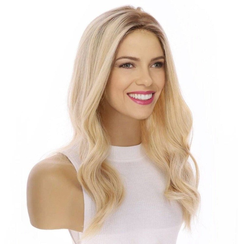 20″ Princess Silk Top Wig Beige Blonde Zig Zag Lace Front