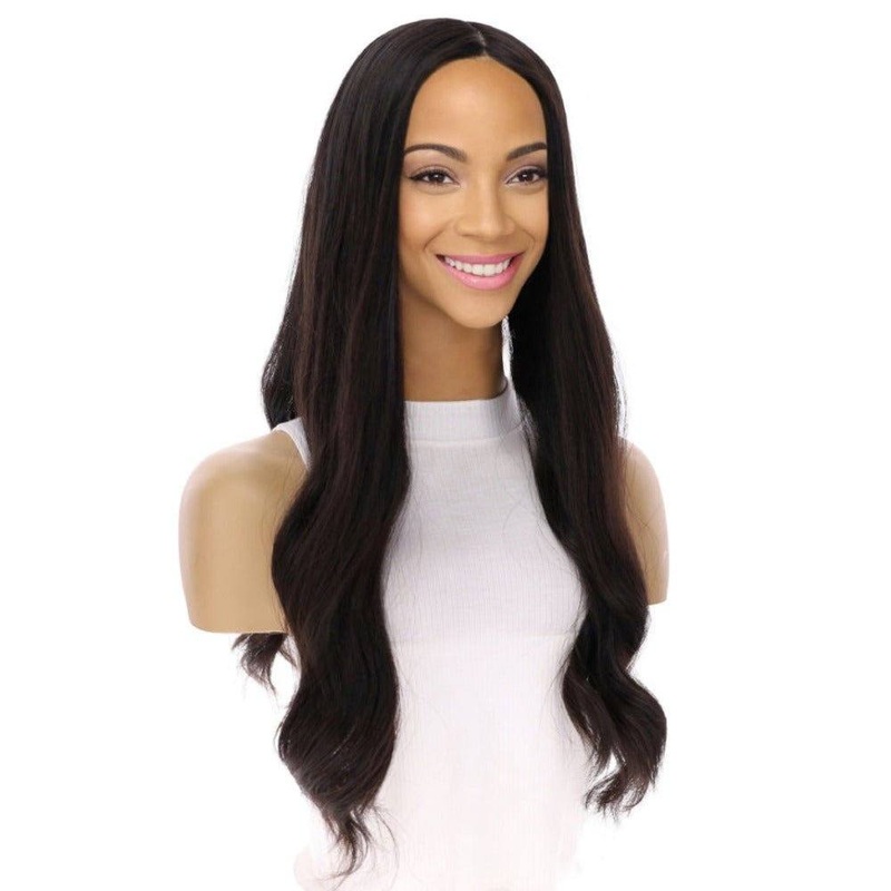 24″ Divine Luxe Lace Top Wig #1B Black Zig Zag Lace Front