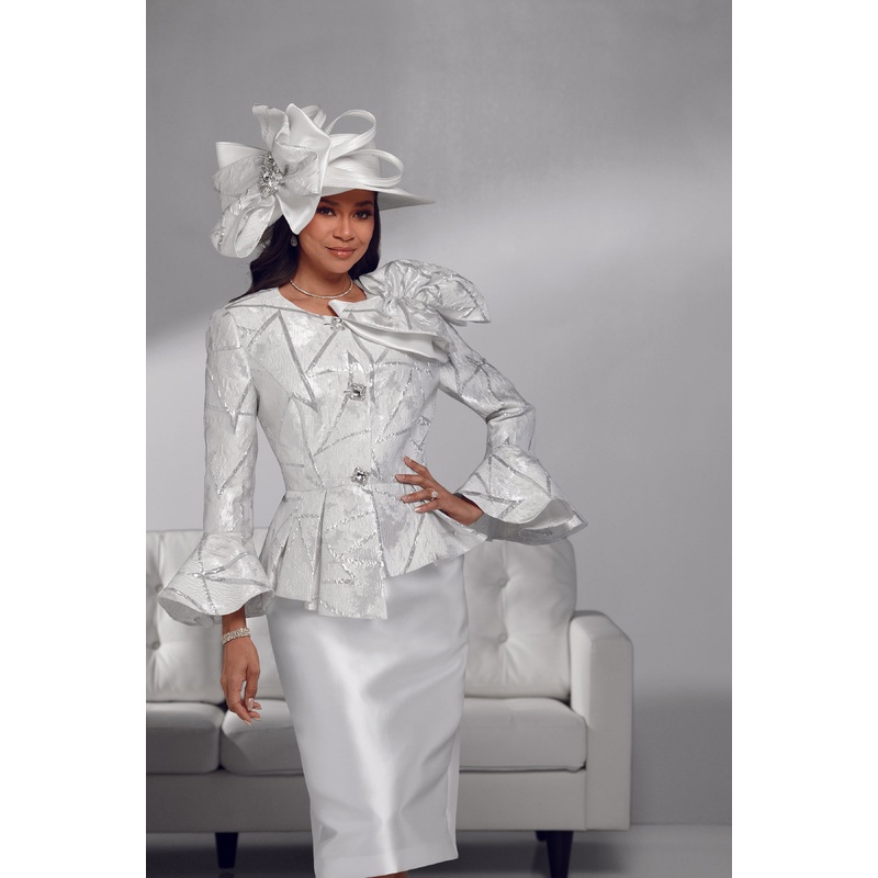 Angle on Elegance Women’s Suit by LUXE White 16W