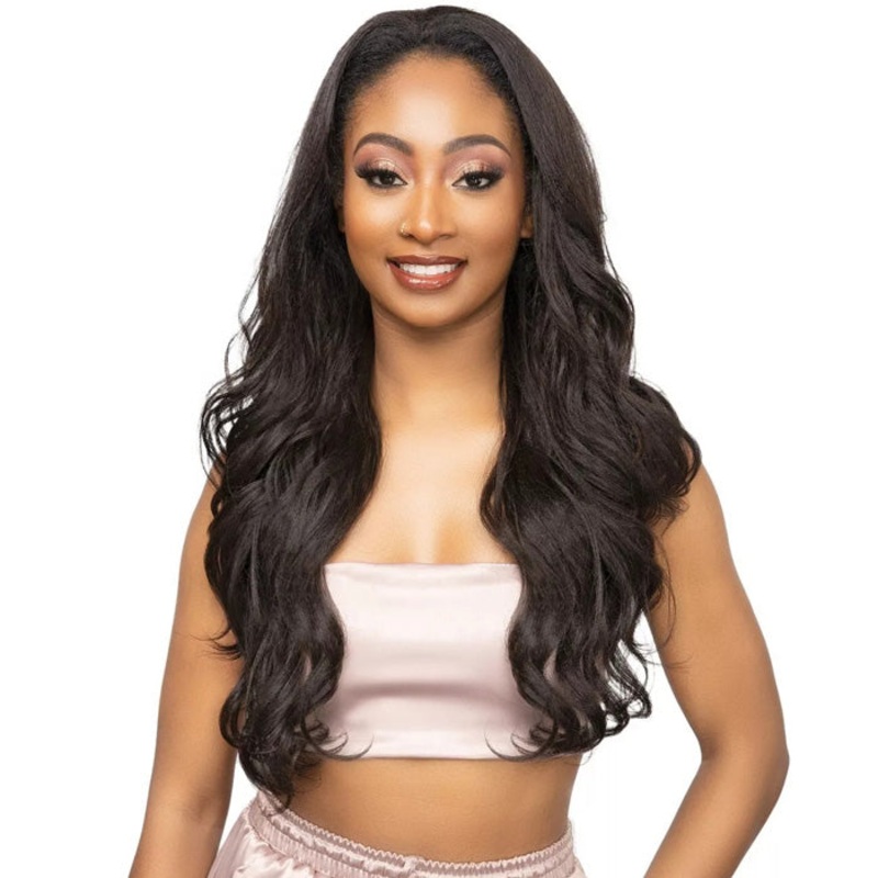 Janet Collection Remy Illusion Easy N Swift 100% Human Hair Prime Unimix Half Wig – YUMA 1