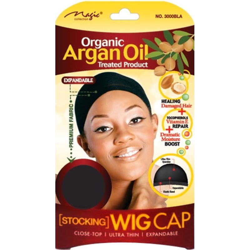 Magic Organic Argan Oil Treated Product STOCKING WIG CAP (3000BLA) 3000BLA