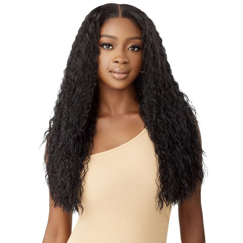 Outre 5×5 Lace Closure Wig – HHB-Peruvian Water Wave 24″ 1 JET BLACK