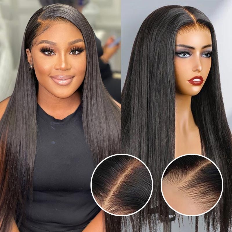 VIP Exclusive|7×5 Glueless Lace Straight Wig With Pre Plucked Hairline 180% Density 16” 7×5 Lace (Pre-cut)