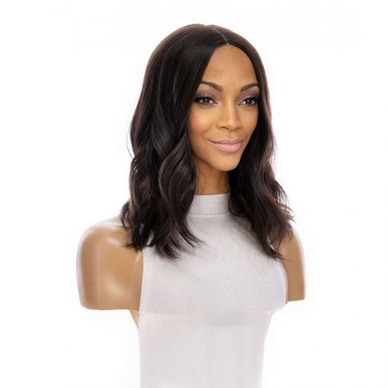 16″ Divine Luxe Lace Top Topper #1B Black Zig Zag Lace Front