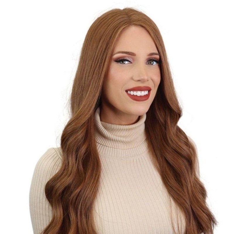 24″ Divine Lace Top Wig Copper Zig Zag Lace Front