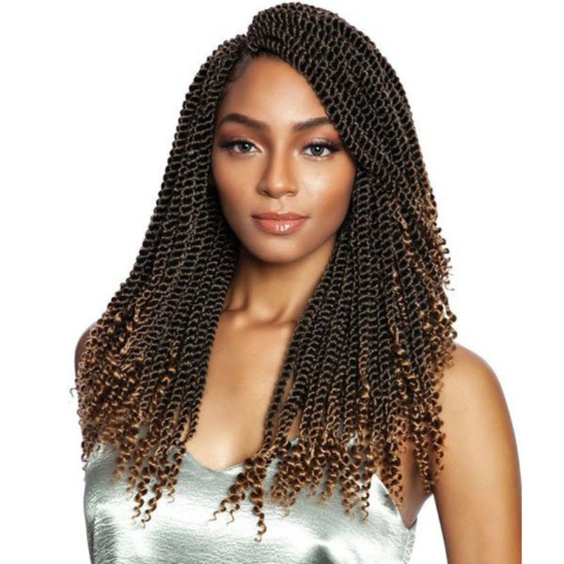 Mane Concept Afri Naptural Crochet Loop Pre-Stretched Braid – SB307 3X COILY ENDS SENEGAL TWIST 14″ 1