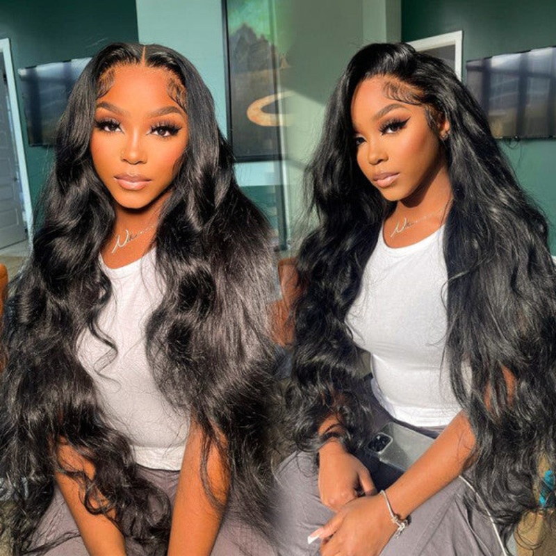 QVR Body Wave 13×4 Lace Frontal Wigs Free Part Long Wig 100% Human Hair 26 250%