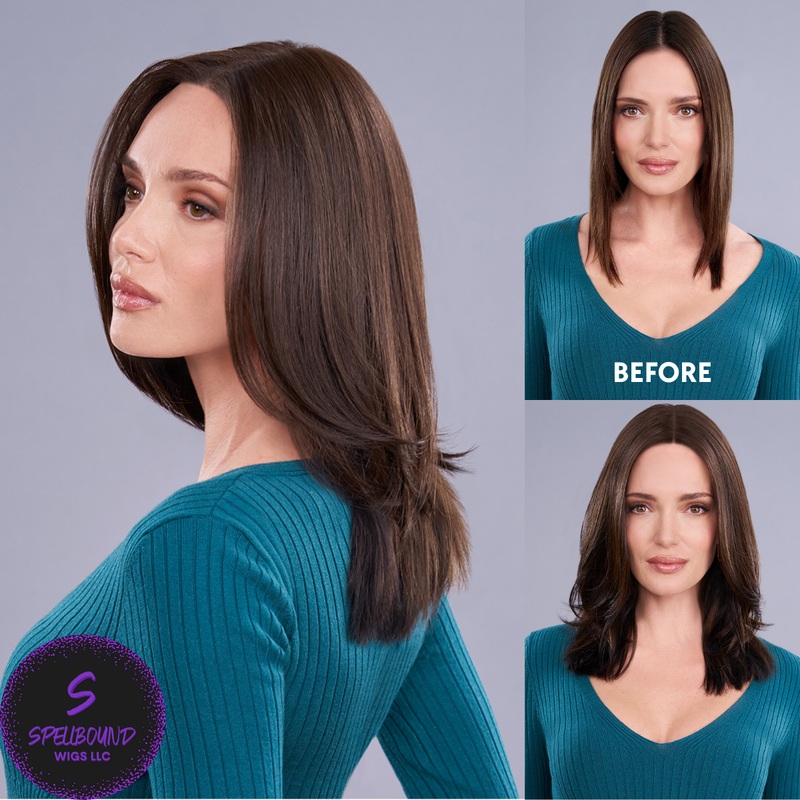 Top Trend Lace HD Straight 14″ Topper – Synthetic Topper Collection by Jon Renau HD 1B – Hot Fudge