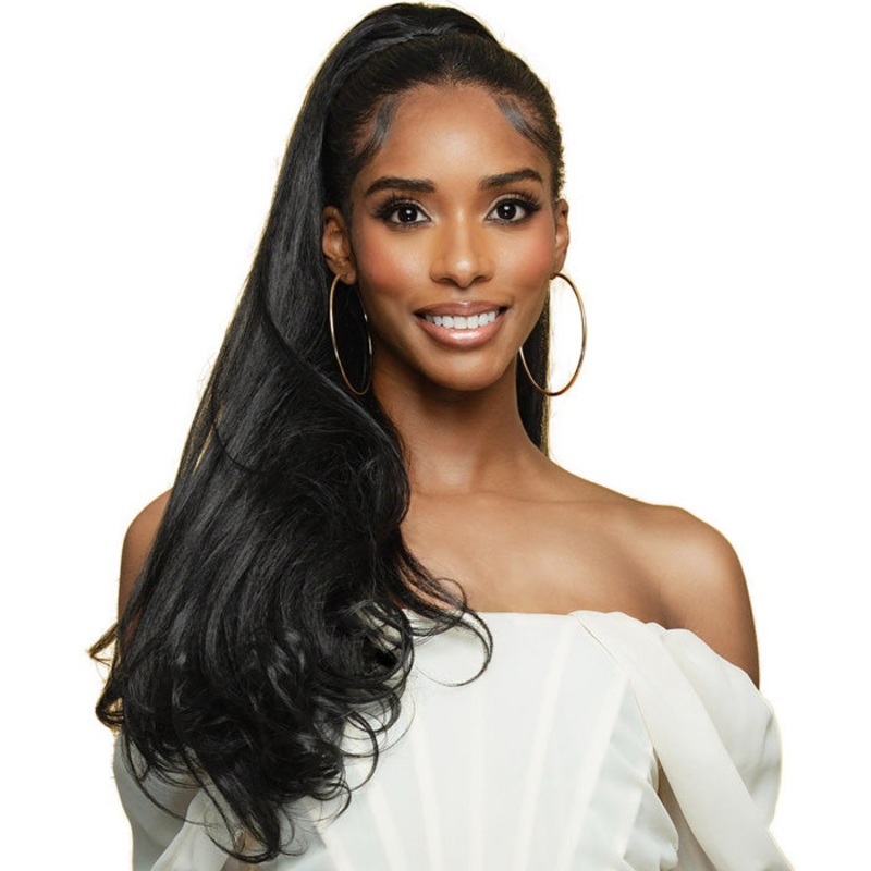 Bobbi Boss Miss Origin Tressup Human Hair Blend Drawstring Ponytail – KINKY BLOW OUT 24 1