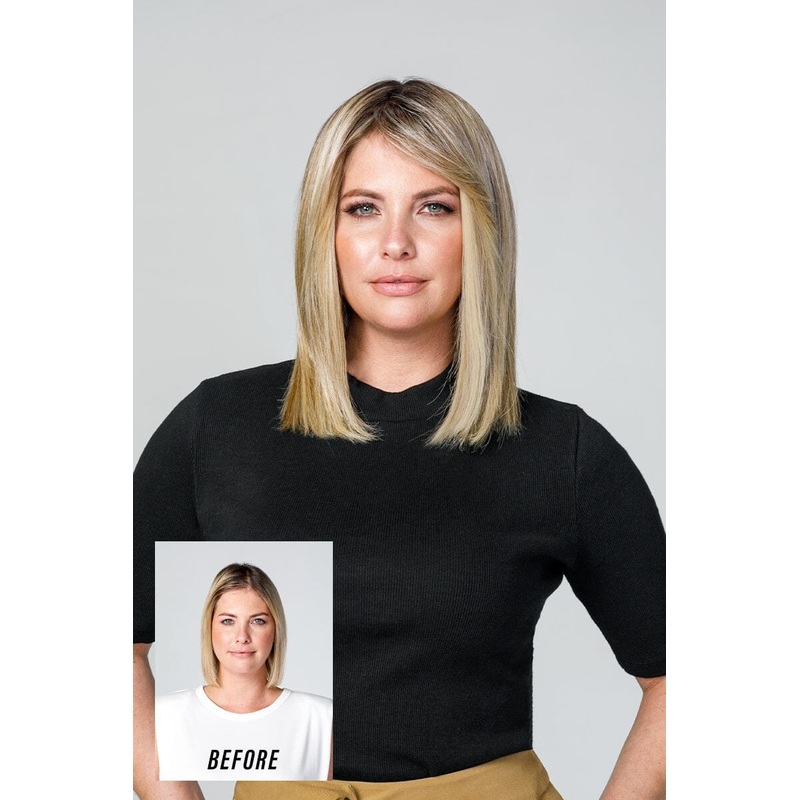 easiPart T HD 12″ Topper by Jon Renau | Easihair 1B Hot Fudge