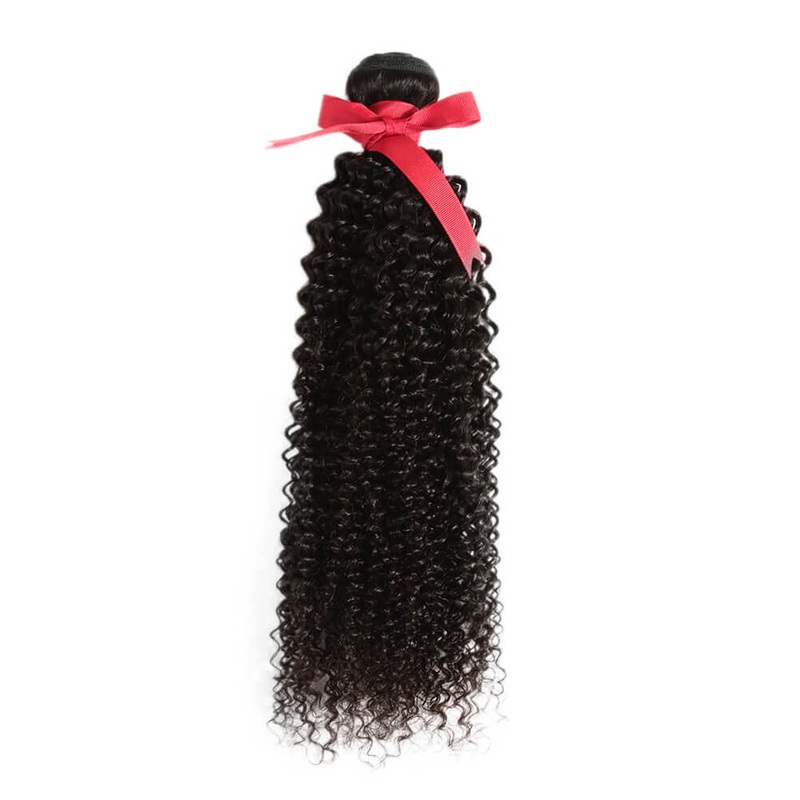 QVR Kinky Curly Human Hair Weaves 1 Bundle 8” 10A Human Virgin Hair