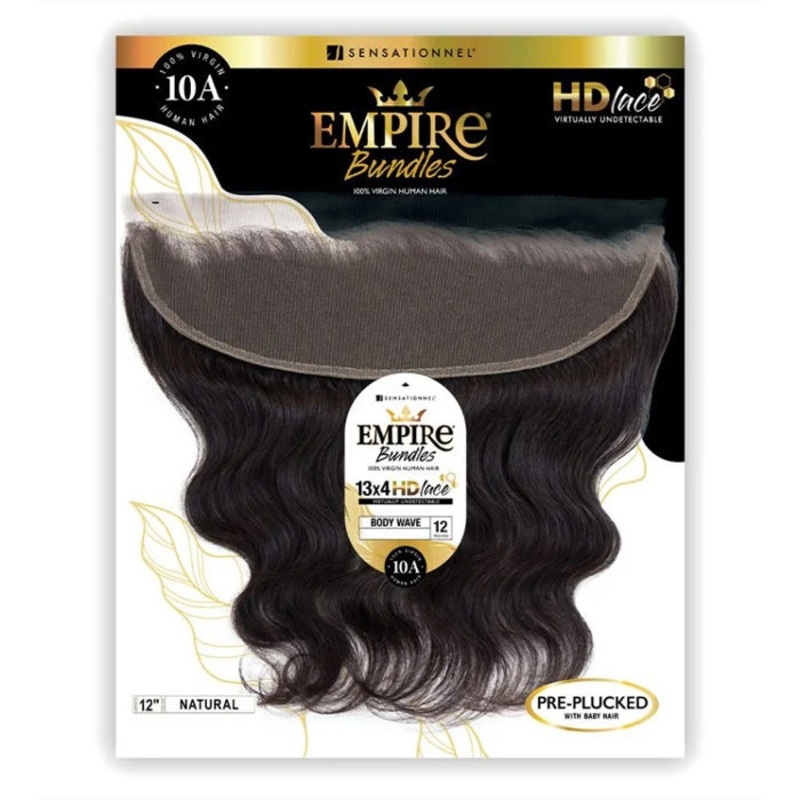 Sensationnel Empire Bundles 100% Human Hair 13X4 HD Lace Closure – BODY WAVE 10 NATURAL