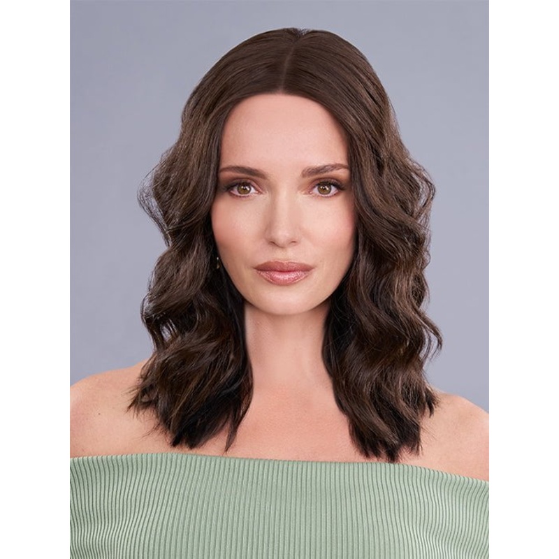 Top Trend Lace Wavy 14 | Synthetic Lace Front Hair Topper (Mono Top) 1B