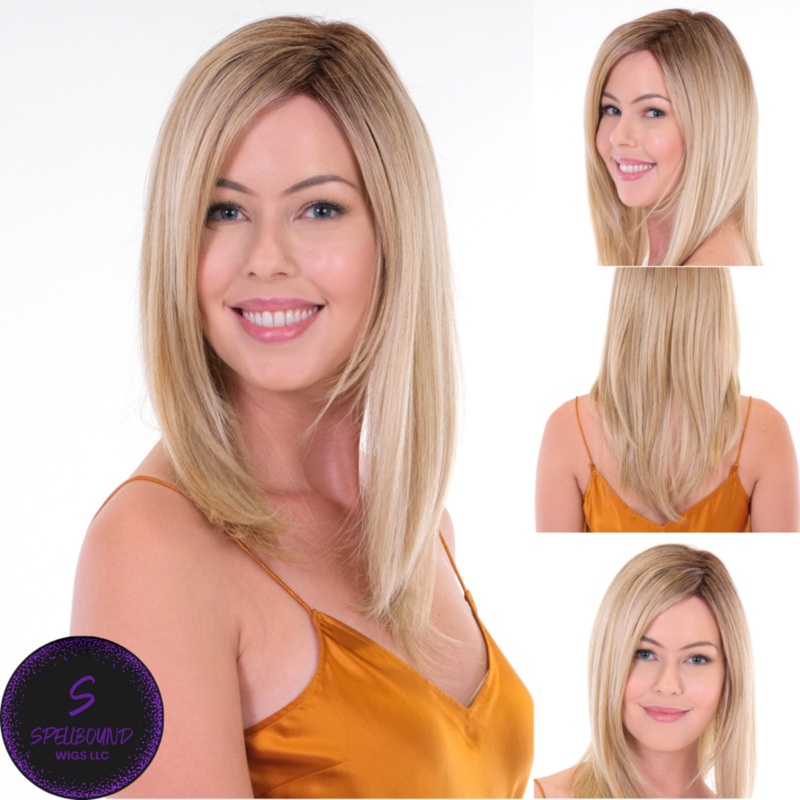 100% Hand-made Premium Topper Straight 18″ – by BelleTress Bombshell Blonde
