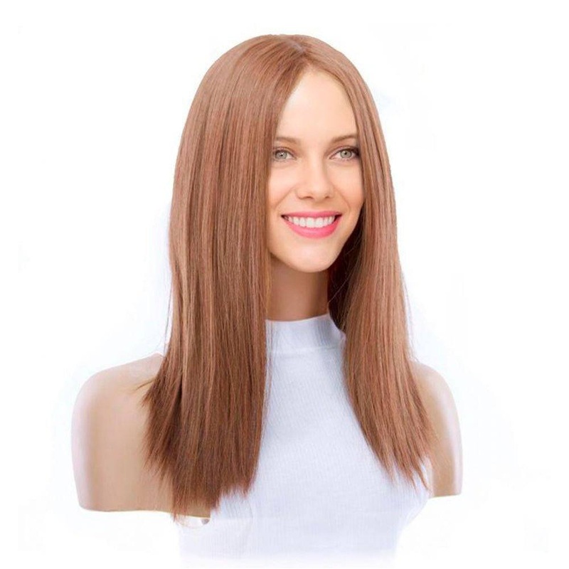 18″ Princess Silk Top Wig Copper Zig Zag Lace Front