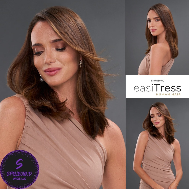 easiHalo 12″ Human Hair Halo Hairpiece – easiTress Human Hair Collection by Jon Renau 1B