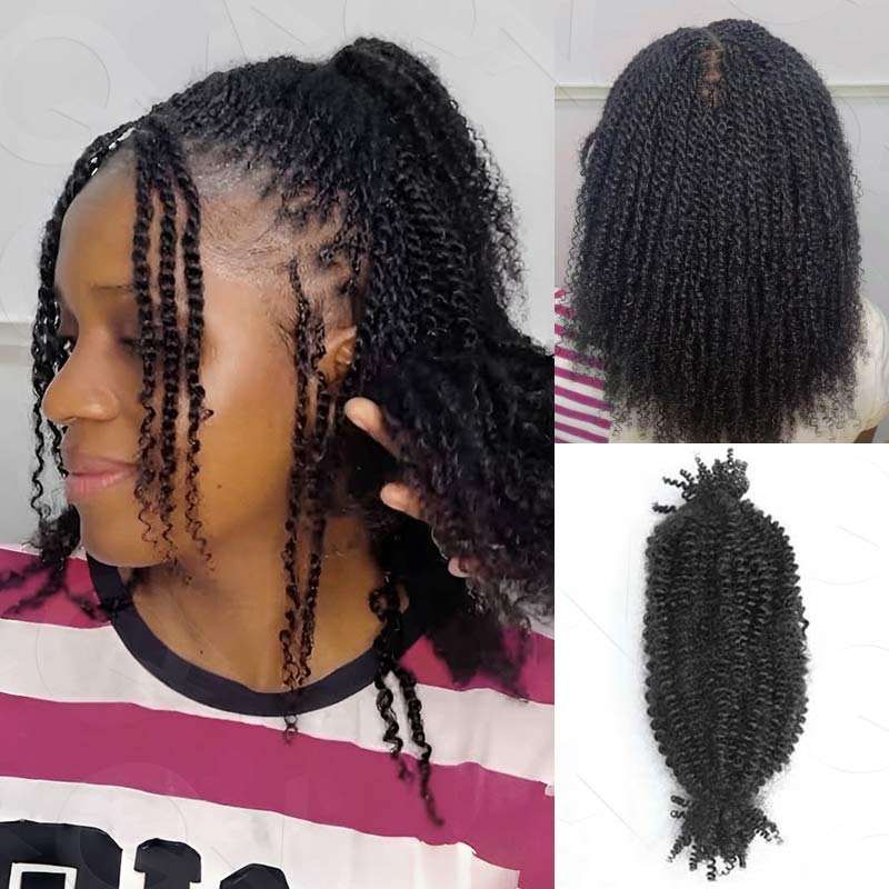 IG Exclusive|3 Packs Natural Black Spring Twist Hair for Type 4A/3C Hair 18” (Sale) 3 Packs (Full Head)