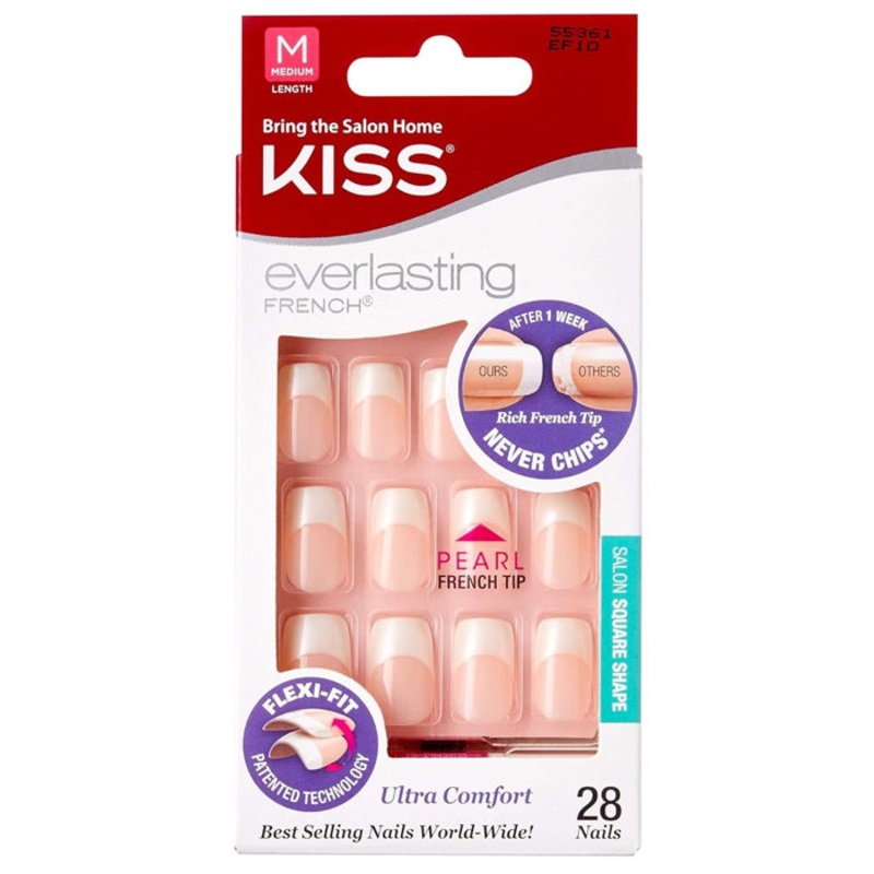 Kiss Everlasting French Collection – NAIL KIT (28 pcs) MEDIUM (EF05)