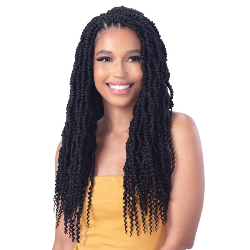 Model Model Pre-Looped Crochet Braids – 3X SPRINGY PASSION TWIST 18″ 1