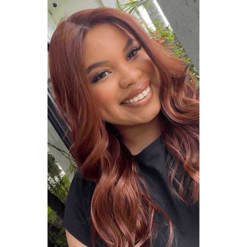 22″ Reese Silk Top Wig Chili Red w/ Partial Rooting