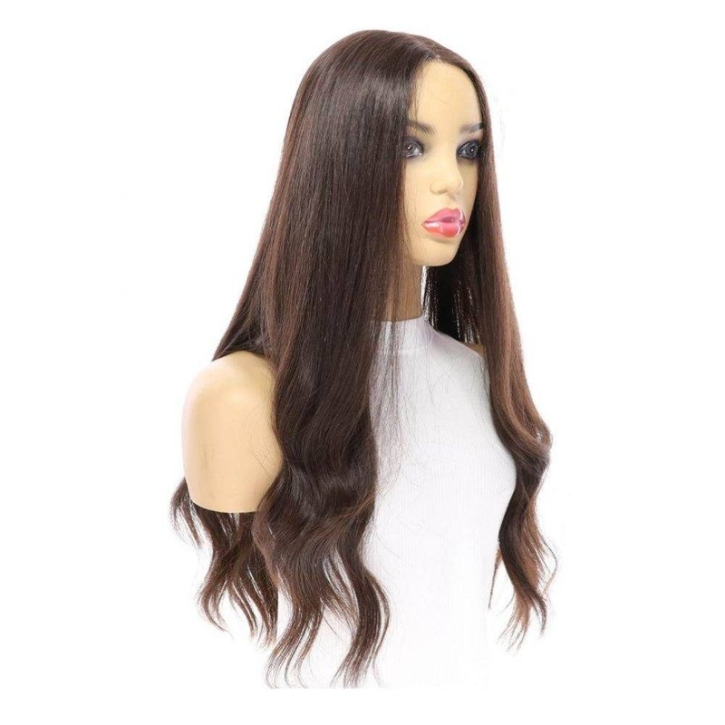 26″ Divine Luxe Lace Top Wig #4 Dark Brown Zig Zag Lace Front