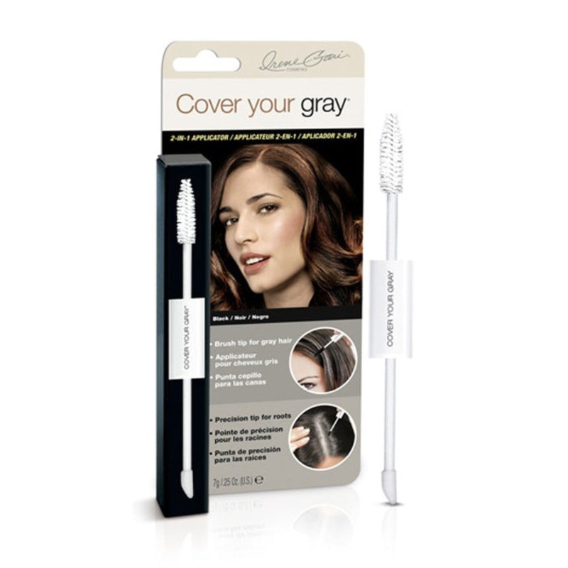 Irene Gari Cover Your Gray for Women 2-IN-1 WAND AND SPONGE TIP APPLICATOR 0.25 oz Black