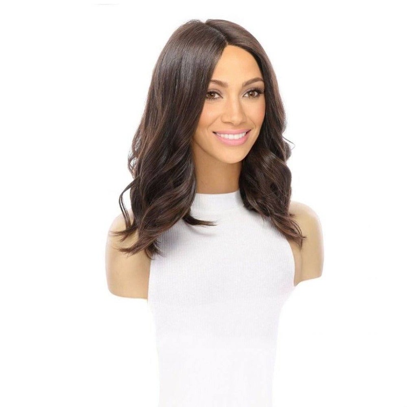 16″ Luxe Silk Top Wig #5 Warm Dark Brown Zig Zag Lace Front