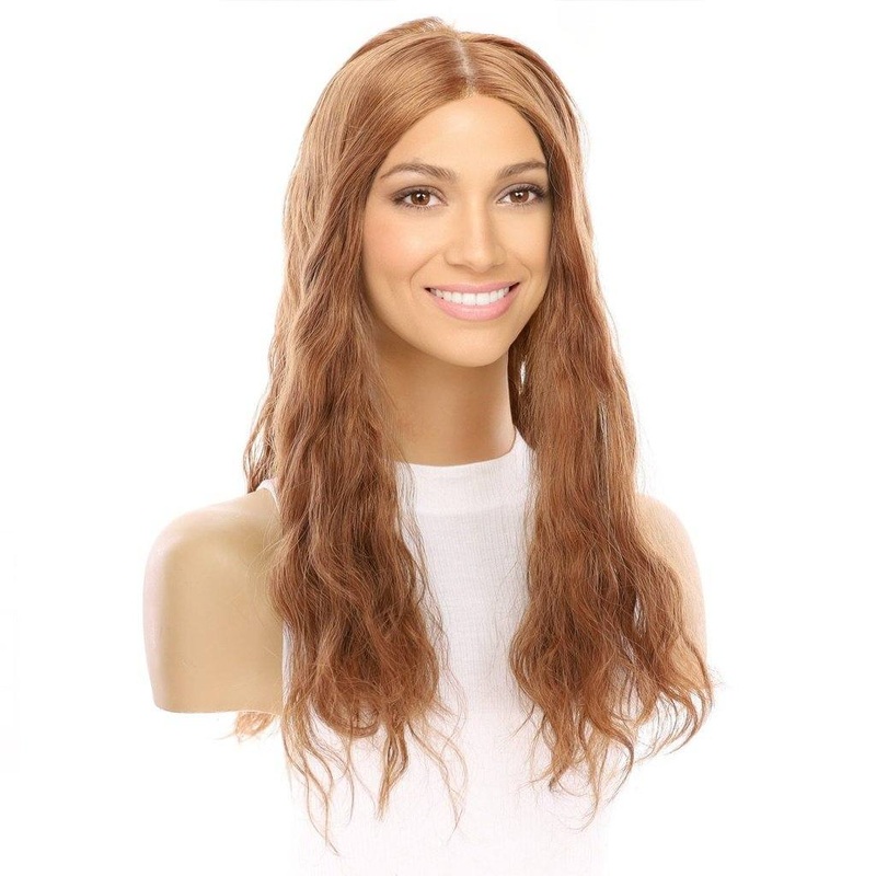 20″ Princess Silk Top Wig Copper Wavy Zig Zag Lace Front