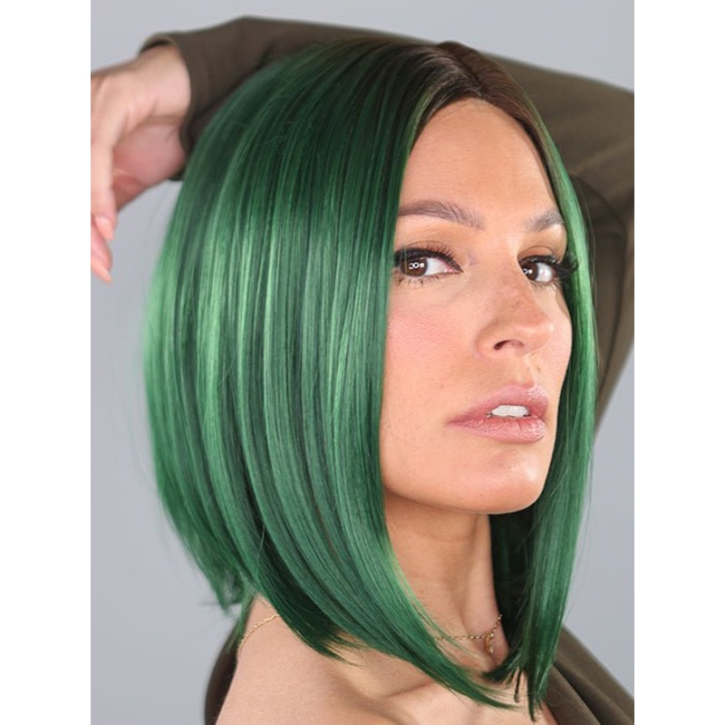 Green IRL | Synthetic Lace Front Wig (Mono Part) GREEN