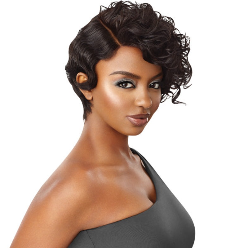 Outre Human Hair Premium Duby Diamond 6″ Lace Part Lace Front Wig – SPIRAL CURL 613