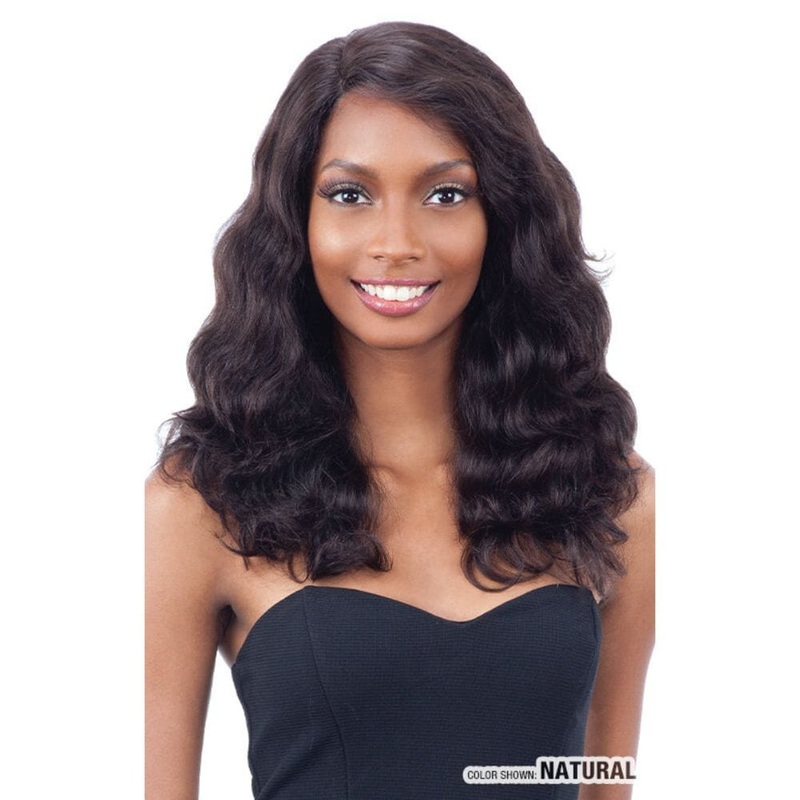Shake-N-Go Deep Invisible L-Part Human Hair Lace Front Wig – Body Wave NATURAL
