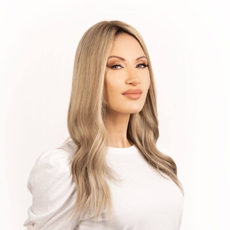 20″ Diamond Mono Top Topper Ash Blonde