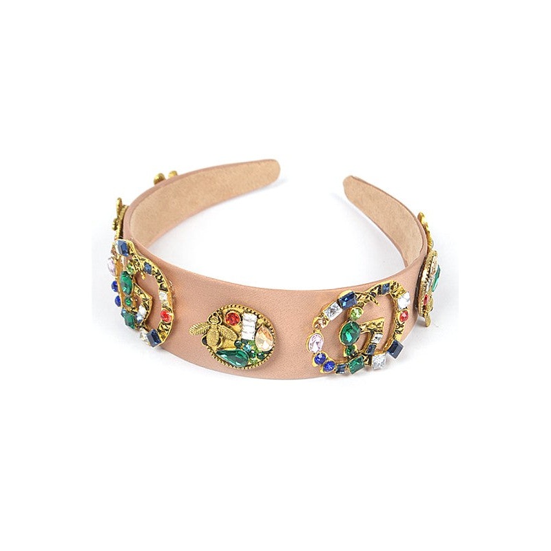 Bejeweled Crystal Bee Iconic Headband White O/S
