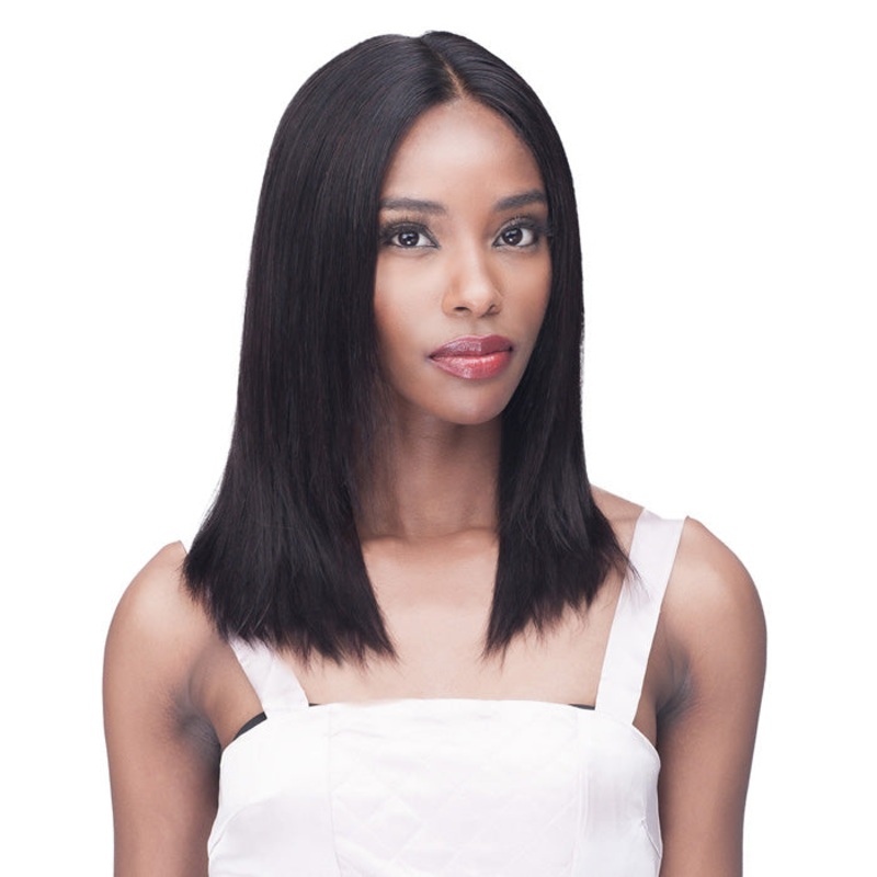 Bobbi Boss 100% Unprocessed Remy HD Lace Bundle Hair Wig -STRAIGHT 16″ NATURAL